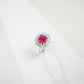 925 Sterling Silver Lab Ruby Ring for Women, Vintage Premium - Photo 4