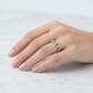 Lab Ruby Eternity Band — Single Ring Wear Shot