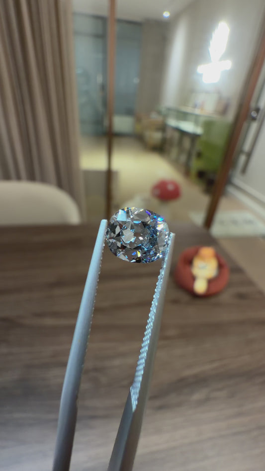 Blue Lab-Grown Diamond | 1.25CT Old Mine Cushion HPHT | VS2 | Hope Blue